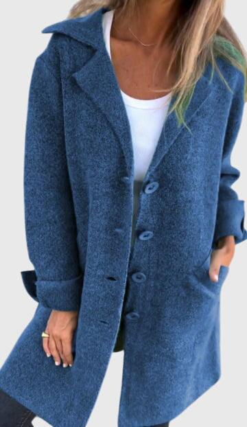 Camille Fontaine | Pink Button-Front Blazer Coat