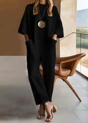 Cosette Fairmont | White Wide-Leg Jumpsuit with Deep Pockets