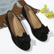 Brigitte Fontenelle | Grey Bow Detail Orthopedic Ballet Flats