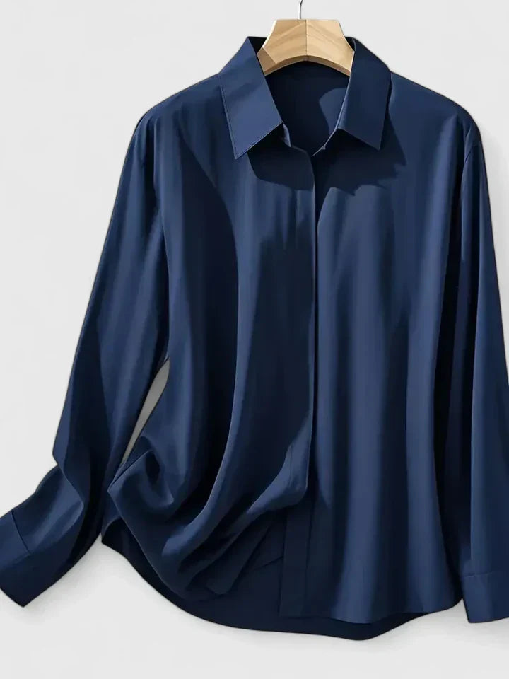 Rosalind Fairverne | White Long Sleeve Button-Down Shirt