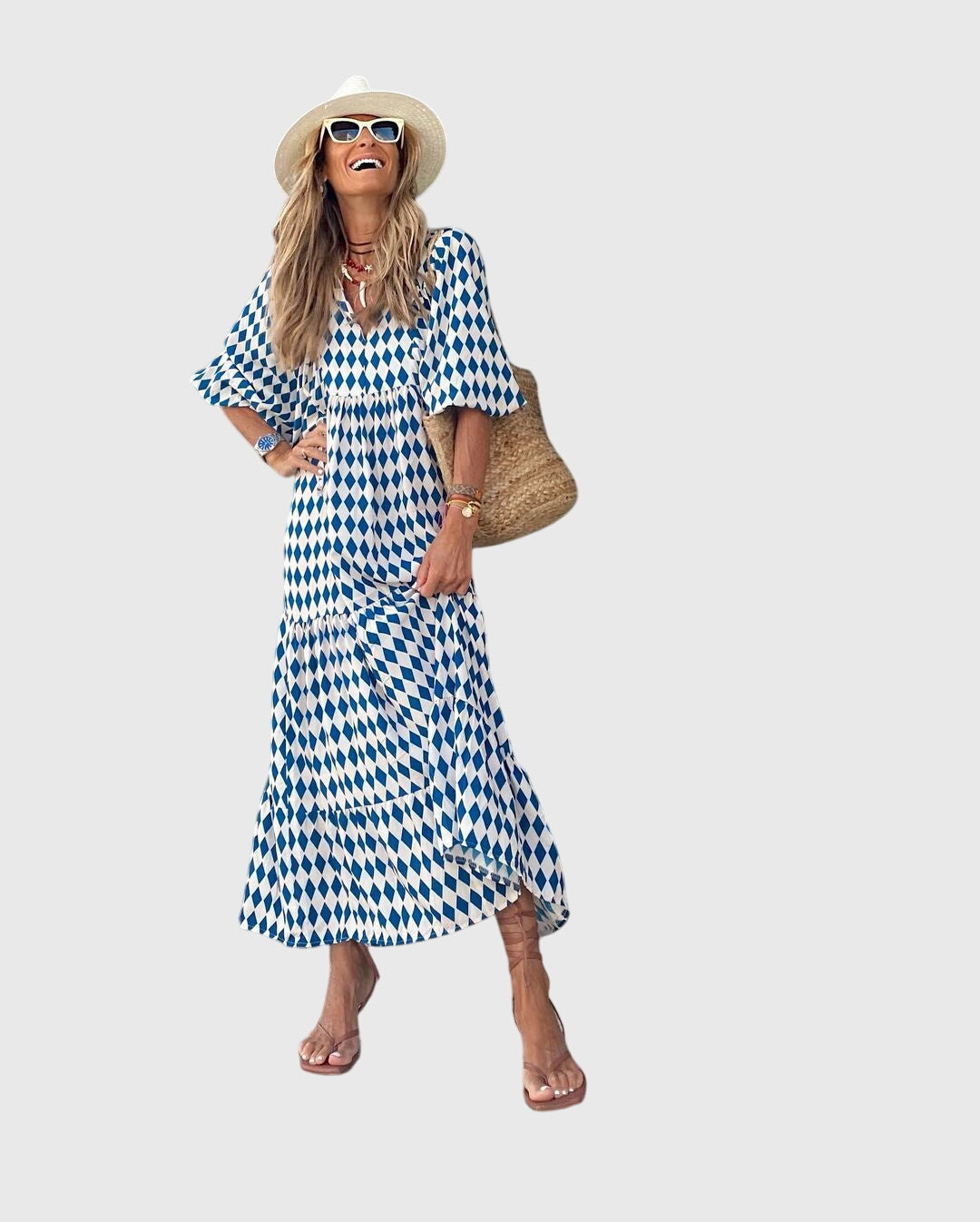 Claribel Ashenton | Green Floral Boho Maxi Dress