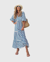 Claribel Ashenton | Green Floral Boho Maxi Dress