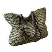 Margaux Delacroix | Spacious Woven Straw Beach Tote Bag