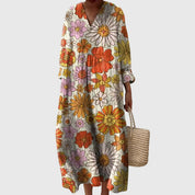 Camille Dutrieux | Colorblock Patchwork Stripe Maxi Dress