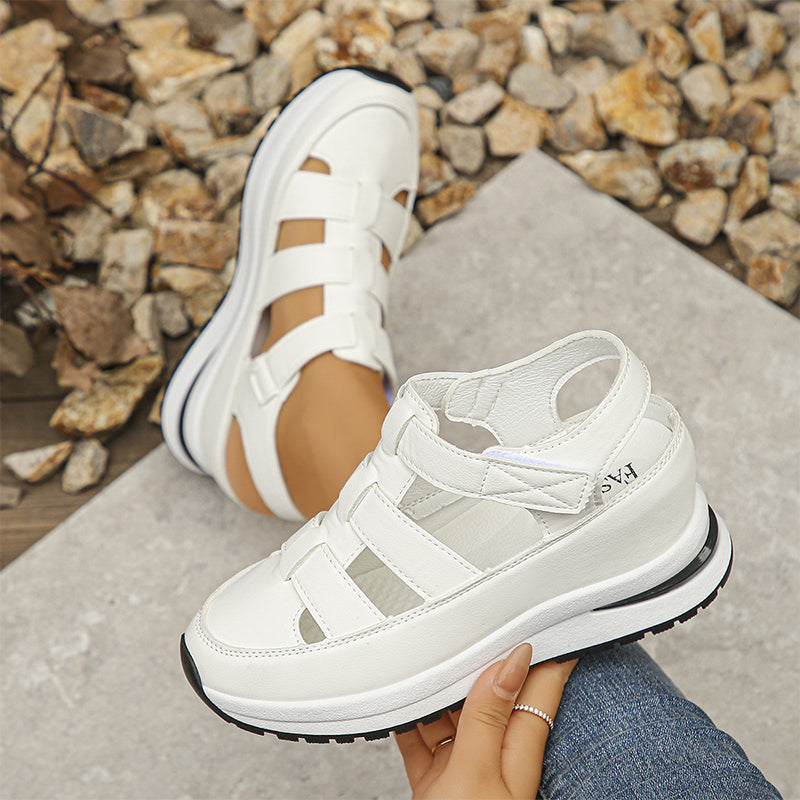 Giselle Ravencourt | Black Platform Gladiator Sandal Sneakers