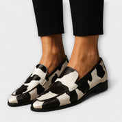 Vivienne Hartbourne | Cow Print Orthopedic Support Loafers