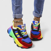 Orlena Fauchette | Rainbow Orthopedic Chunky Sneakers