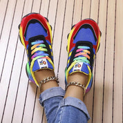Violette Charpentier | Rainbow Platform Orthopedic Chunky Sneakers