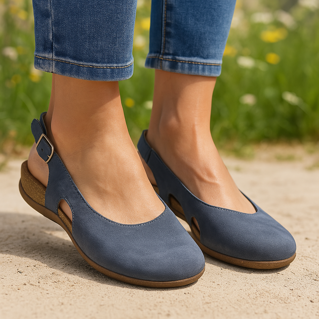 Margot Leclerc | Blue Orthopedic Slingback Sandals for Women