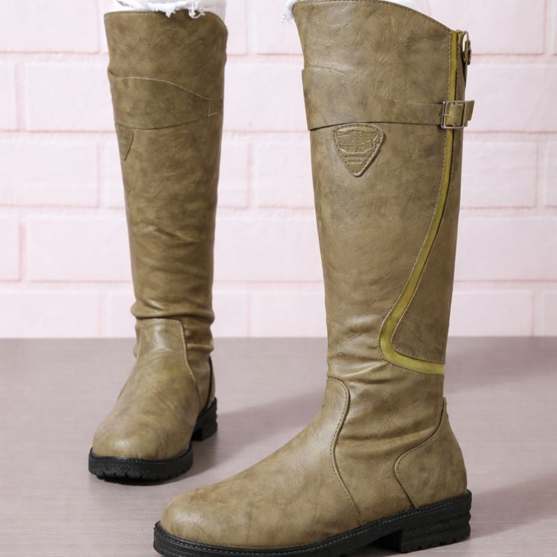 Genevra Stormfield | Knee-High Waterproof Riding Boots in Brown