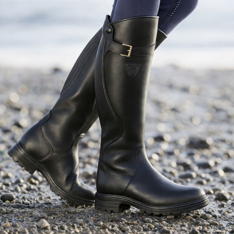 Genevra Stormfield | Knee-High Waterproof Riding Boots in Brown
