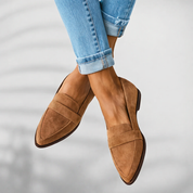 Corinna Ashwell | Black Suede Pointed Toe Loafers