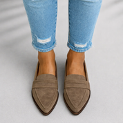 Corinna Ashwell | Black Suede Pointed Toe Loafers