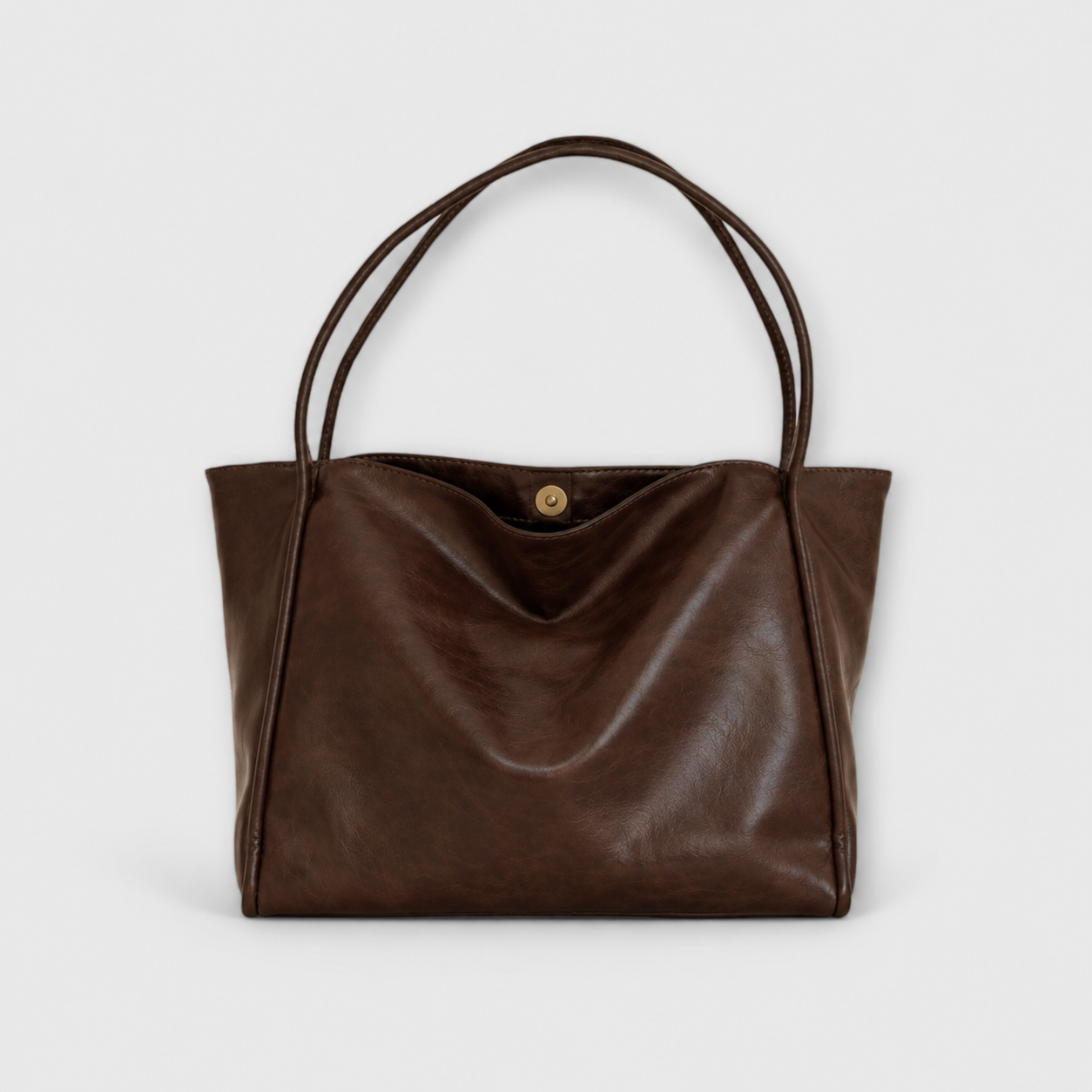 Eloise Marchetti | Black Faux Leather Oversized Tote Bag