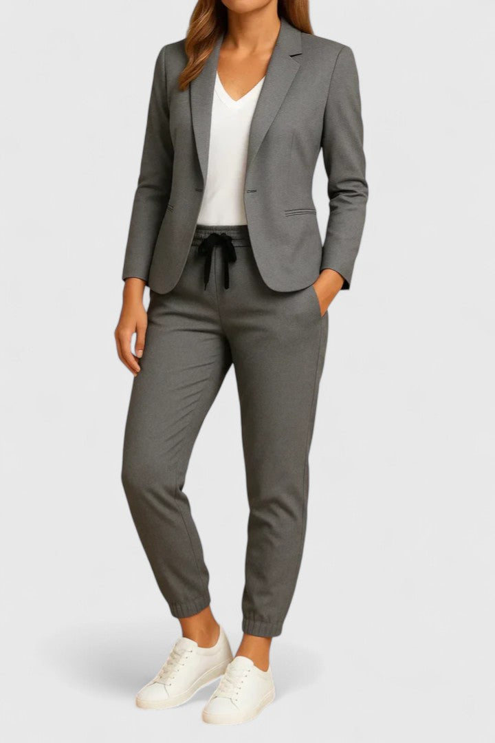 Alexandrine Beaupont | Blue Tailored Blazer & Jogger Co-ord Set