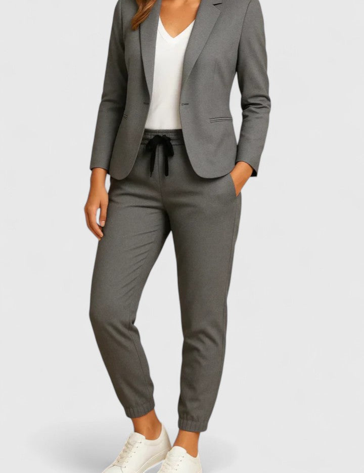Alexandrine Beaupont | Blue Tailored Blazer & Jogger Co-ord Set