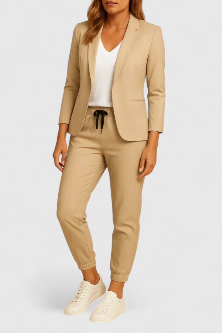 Alexandrine Beaupont | Blue Tailored Blazer & Jogger Co-ord Set