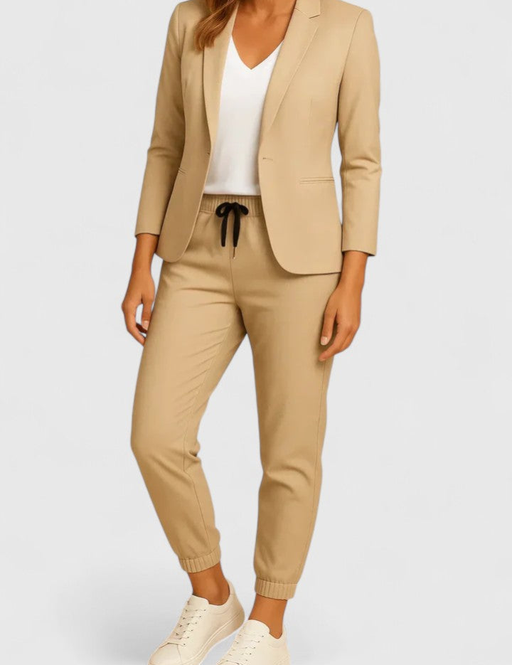 Alexandrine Beaupont | Blue Tailored Blazer & Jogger Co-ord Set