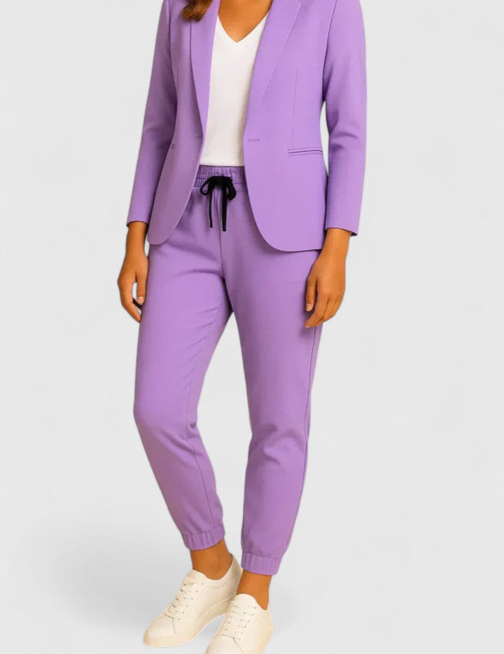 Alexandrine Beaupont | Blue Tailored Blazer & Jogger Co-ord Set