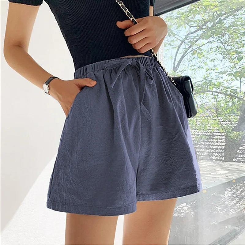 Aurelie Fontevraud | Casual Linen Shorts with Drawstring Waist