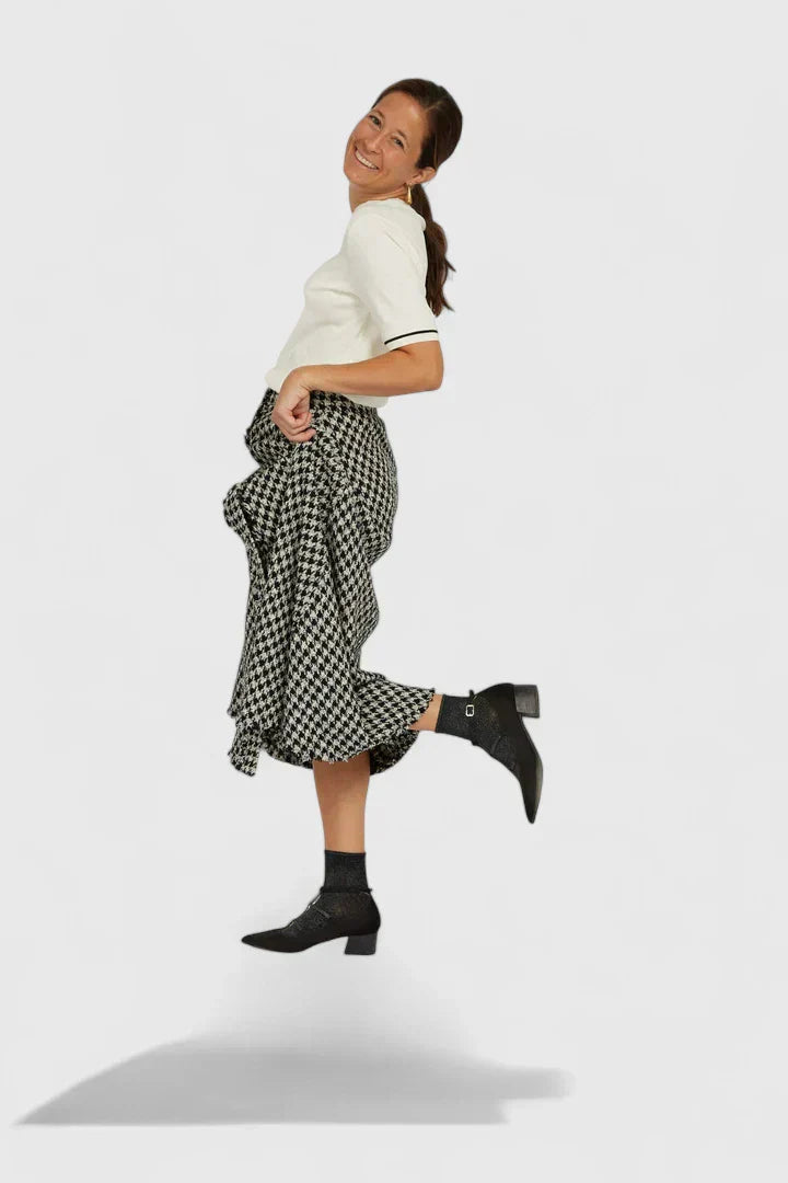 Giselle Thornbury | Black Suede Cutout Low Heel Pumps