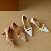 Eloise Branwell | Blush Patent Bow Detail Kitten Heel Pump