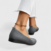 Harriet Lonsdale | Black Knit Ballet Flats with Ergonomic Sole