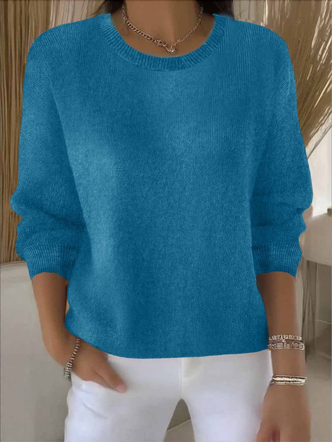 Eleanore Whitcastle | Yellow Crew Neck Knit Sweater