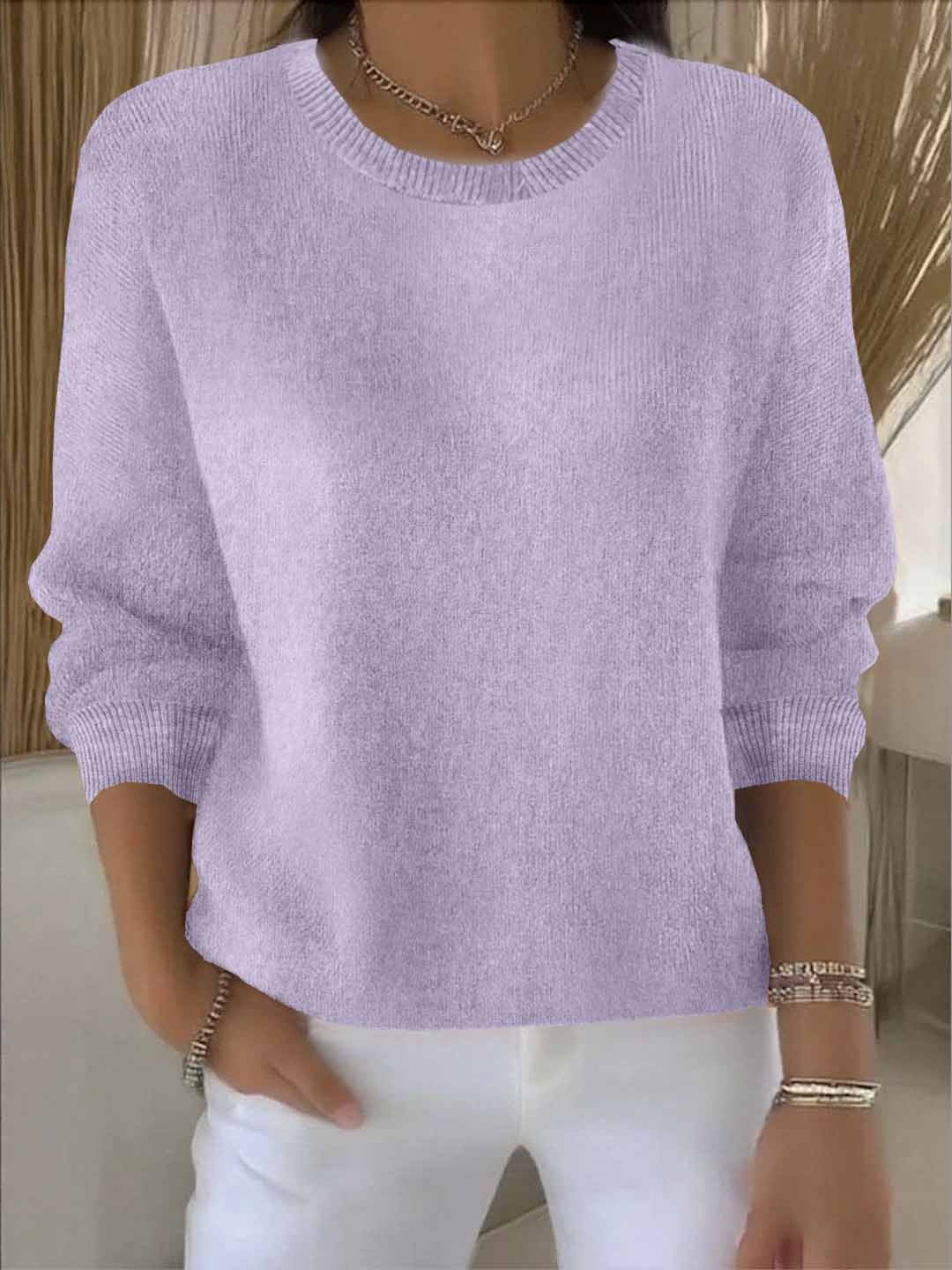 Eleanore Whitcastle | Yellow Crew Neck Knit Sweater