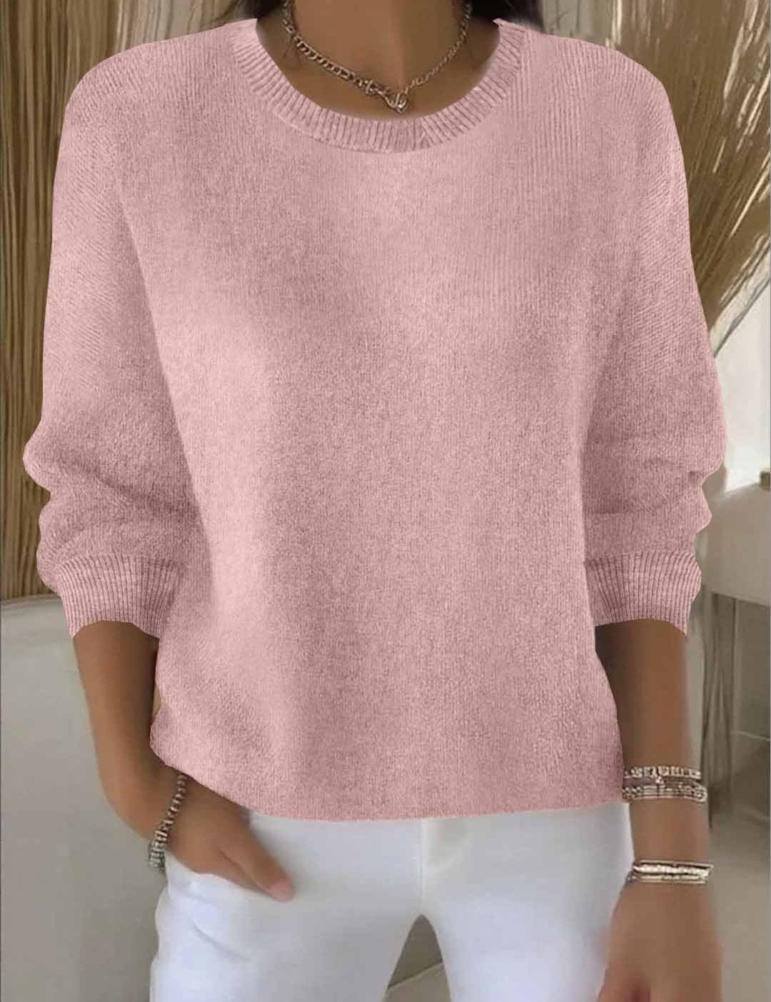 Eleanore Whitcastle | Yellow Crew Neck Knit Sweater