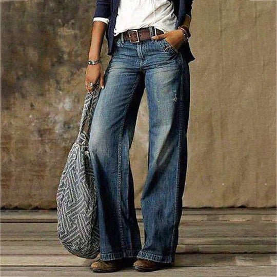 Vivienne Sancombe | High Waist Wide Leg Jeans Retro Flare Denim