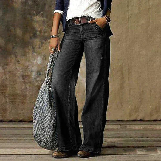 Vivienne Sancombe | High Waist Wide Leg Jeans Retro Flare Denim