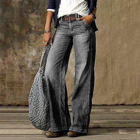 Vivienne Sancombe | High Waist Wide Leg Jeans Retro Flare Denim