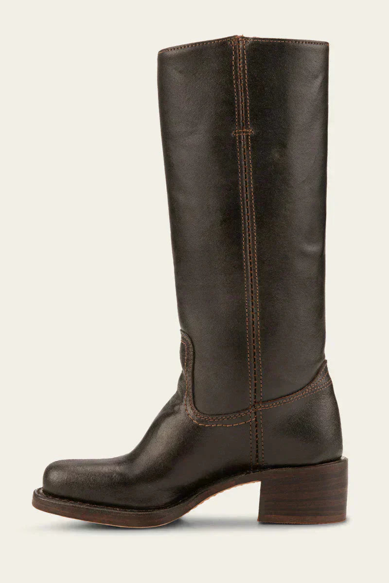 Estelle Vanthorpe | Dark Brown Knee-High Leather Boots Slim Fit
