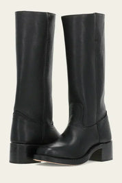Estelle Vanthorpe | Dark Brown Knee-High Leather Boots Slim Fit