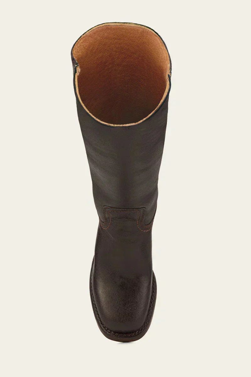 Estelle Vanthorpe | Dark Brown Knee-High Leather Boots Slim Fit