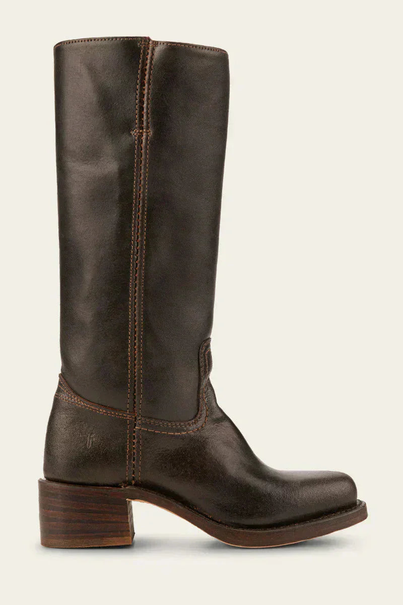 Estelle Vanthorpe | Dark Brown Knee-High Leather Boots Slim Fit