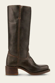 Estelle Vanthorpe | Dark Brown Knee-High Leather Boots Slim Fit
