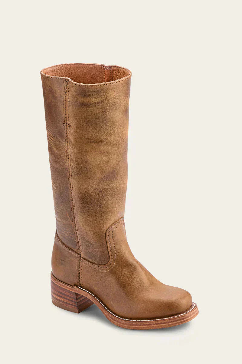 Estelle Vanthorpe | Dark Brown Knee-High Leather Boots Slim Fit