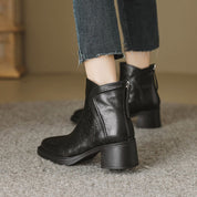 Rosetta Kingsford | Houndstooth Ankle Boots with Block Heel