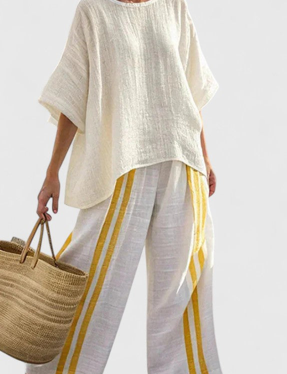 Seraphina Wycliffe | Lavender Linen Two-Piece Lounge Set