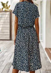 Sylvaine Fontecrois | Spotted Print Button-Down Midi Dress