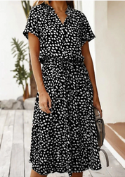 Sylvaine Fontecrois | Spotted Print Button-Down Midi Dress