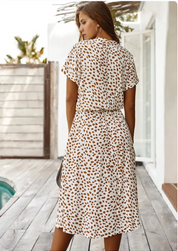 Sylvaine Fontecrois | Spotted Print Button-Down Midi Dress