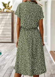 Sylvaine Fontecrois | Spotted Print Button-Down Midi Dress