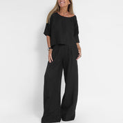 Mariette Vossenburg | Relaxed Linen Two-Piece Set in Beige