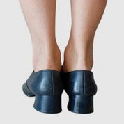 Emmeline Varreaux | Black Leather Mary Jane Low Heel Shoes