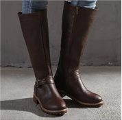 Renée Ashbourne | Women's Black Knee-High Buckle Boots