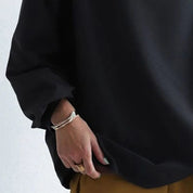 Elaine Montcourt | Oversized Mock Neck Sweatshirt in Black