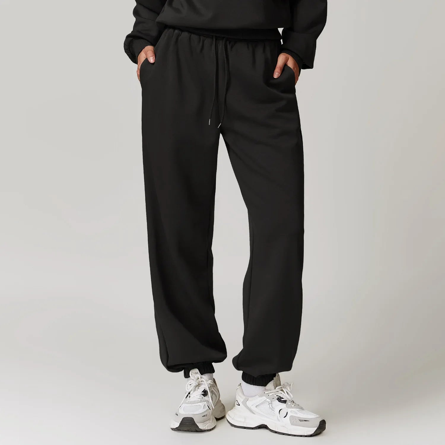 Cécile Montvallon | Beige Cotton-Spandex Joggers for Women